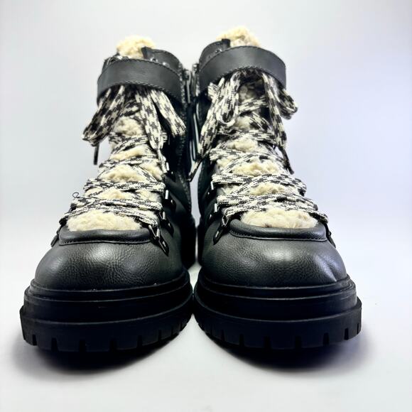 CIRCUS by SAM EDELMAN Gretchen Faux Shearling Hiker Boots Womens Size 9M - Picture 2 of 12